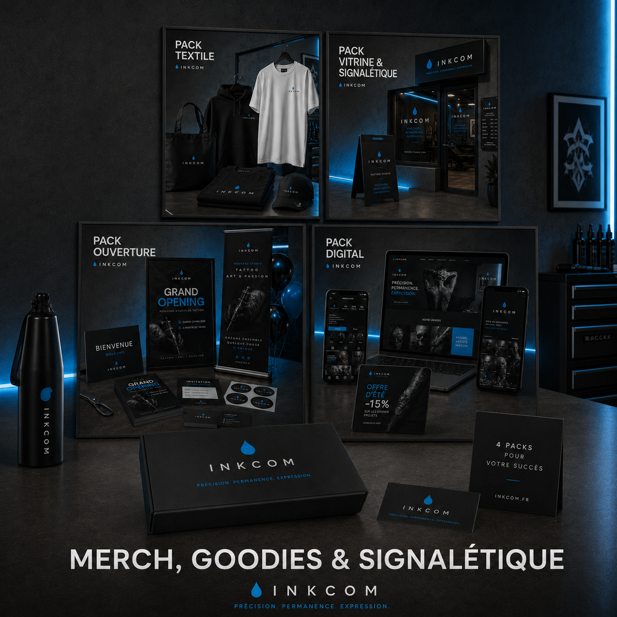 MERCH, GOODIES & SIGNALETIQUE